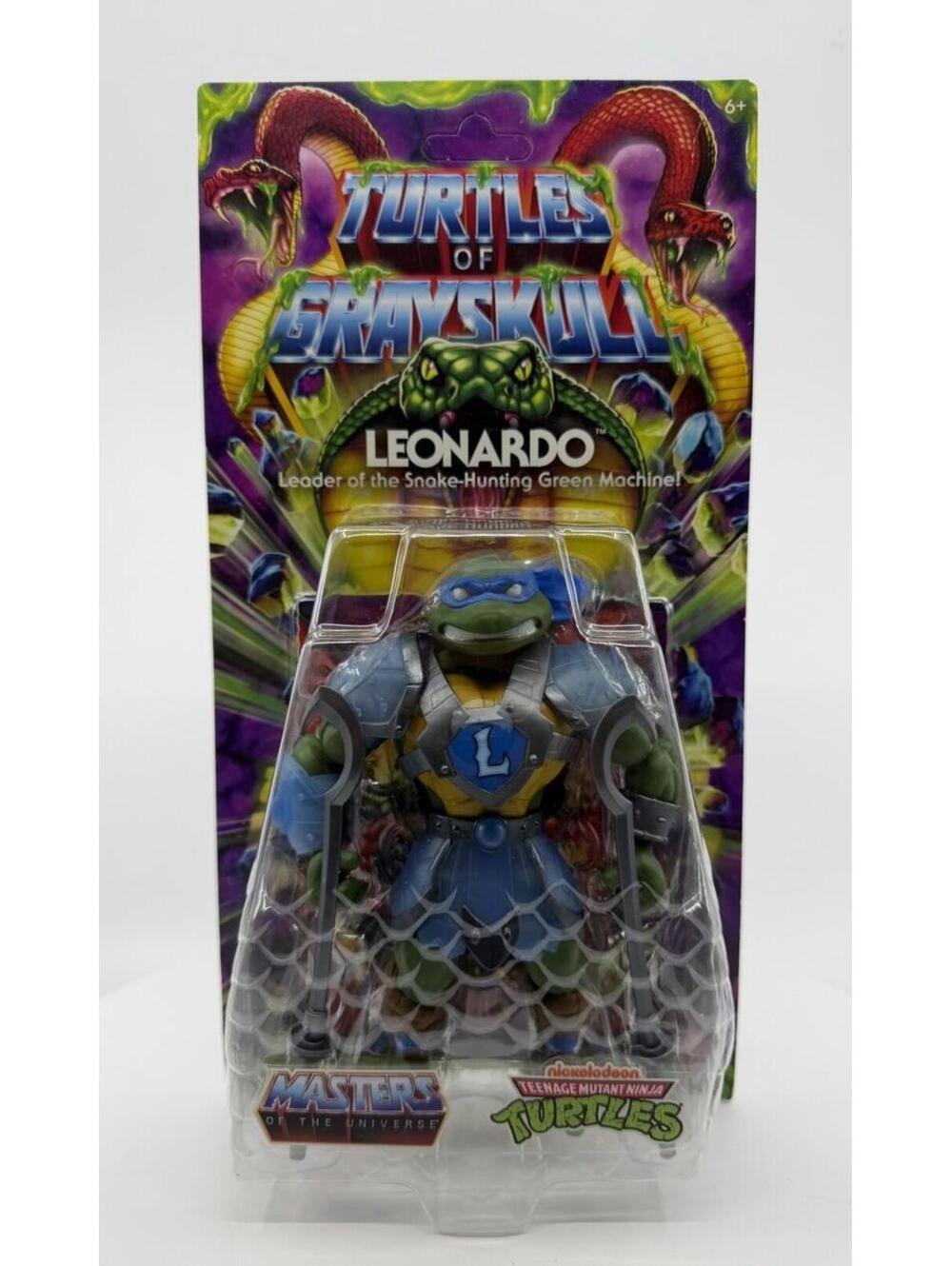 Mattel Turtles Of Grayskull Leonardo 2024 6" Adjustable Action Figure New